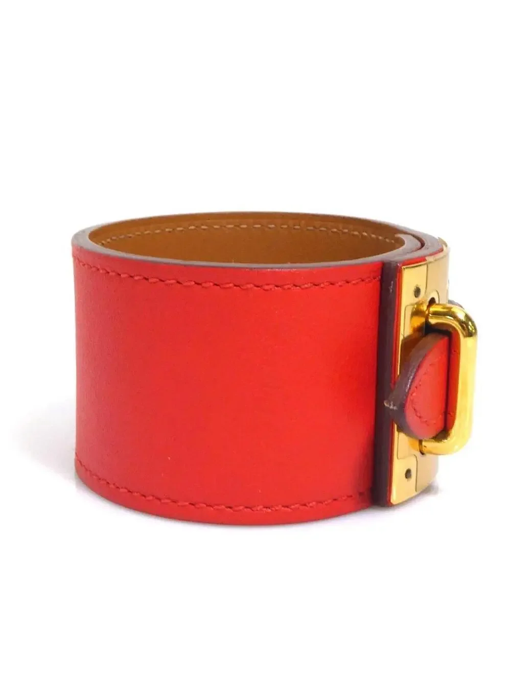 Auth Hermes Intense Bracelet Red #302652H30B